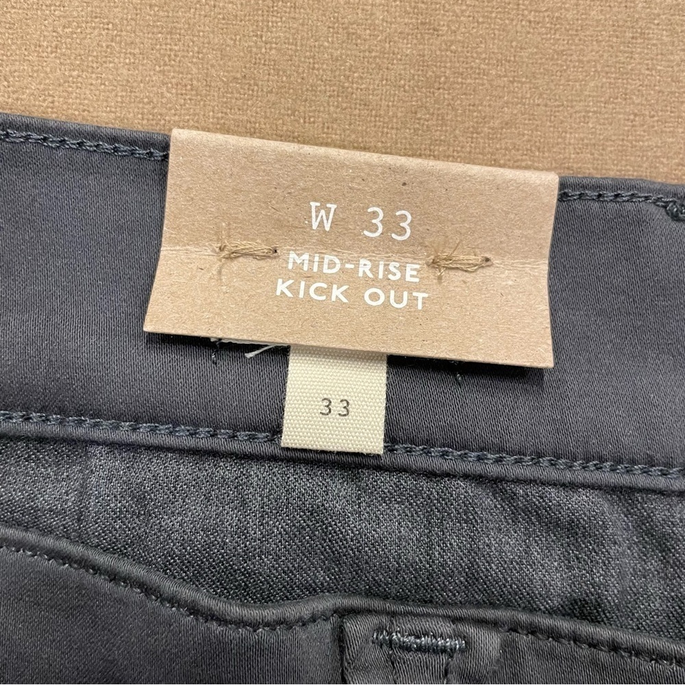 Madewell Kick Out Crop Pants Garments Dyed Sateen Dark Pavement Size 33 NWT - Picture 9 of 15